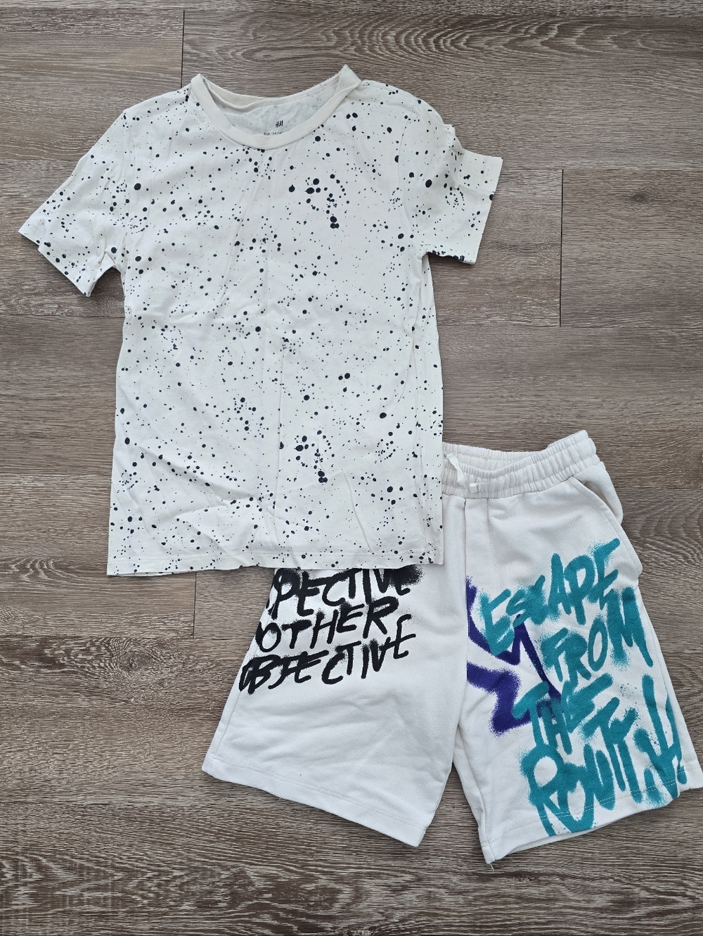 Zara Cream Elastic-Waist Knit Shorts